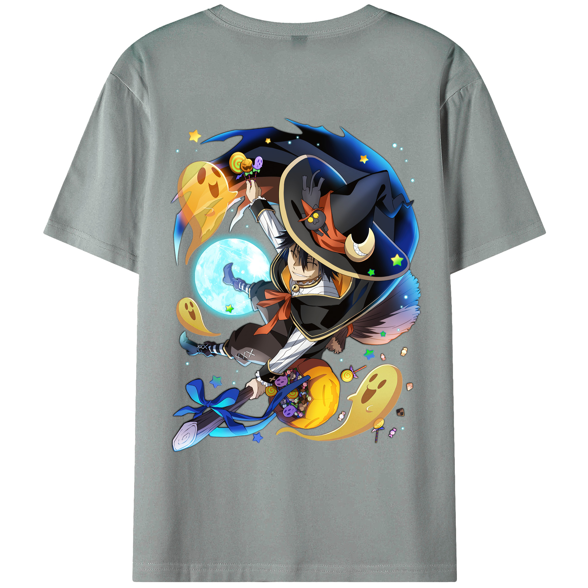 （画像用） 文豪ストレイドッグス Bungo Stray Dogs 綿100％ メンズ半袖Tシャツ（バックプリント） 通気性